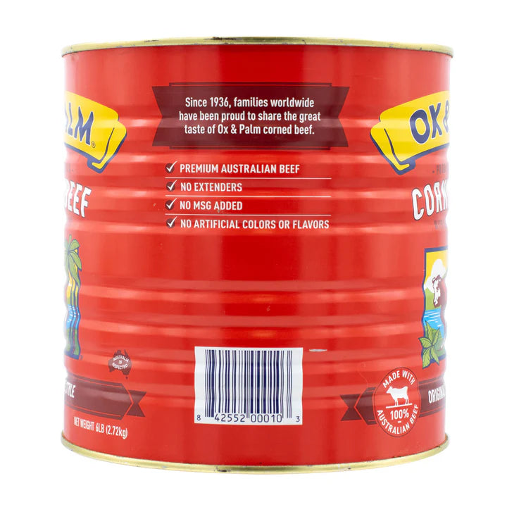 Ox & Palm Canned Corn Beef - 6 lbs.