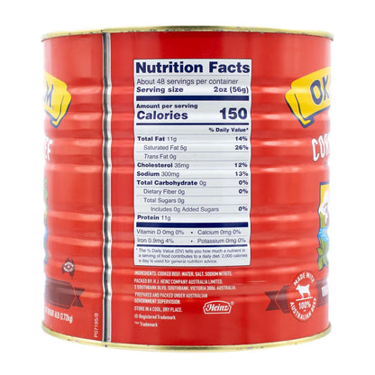 Ox & Palm Canned Corn Beef - 6 lbs.