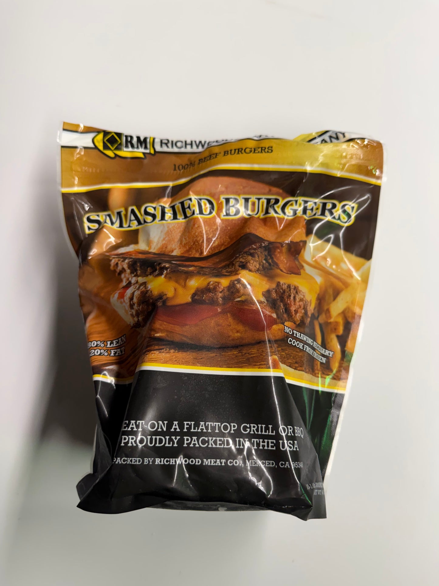 Ground Beef Smashed Style Patties - 2.5 lbs