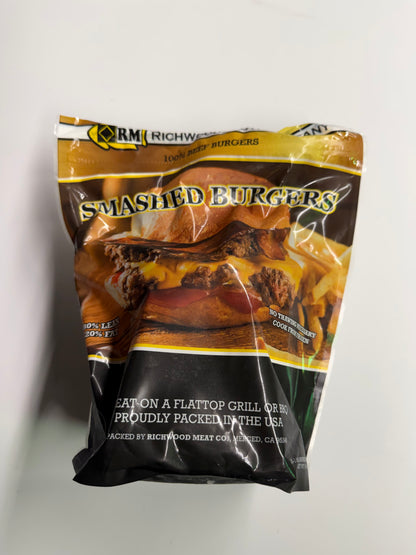 Ground Beef Smashed Style Patties - 2.5 lbs